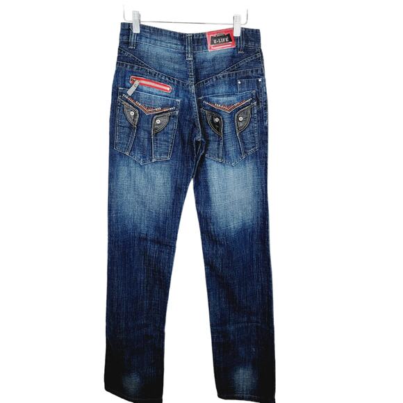 U-Life Jeans India Embellished "Complete Satisfaction" Straight Jeans - Size 28 - Picture 3 of 8